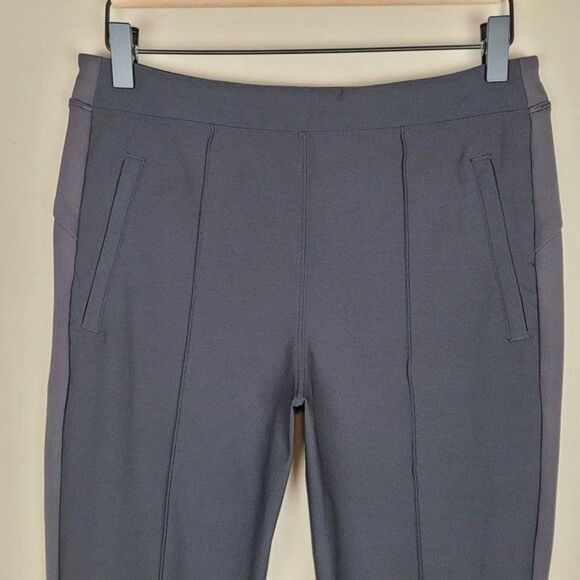 Athleta Size 10 Headlands Hybrid Pant Cropped Stretch Hiking Travel Black Brown - Picture 3 of 10